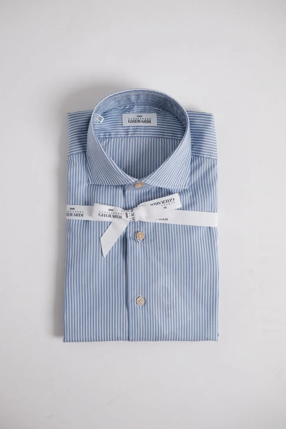Regular Slim Twill Wide Blue Stripe