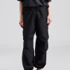 Relaxed Fit Trousers Black FN-WN-TROU001209