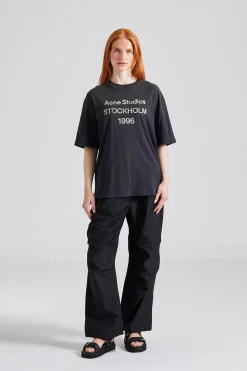 Relaxed Fit Trousers Black FN-WN-TROU001209