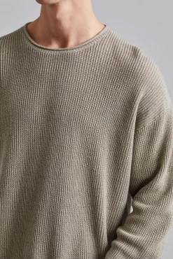 Relaxed Linen Sweater Moss Grey