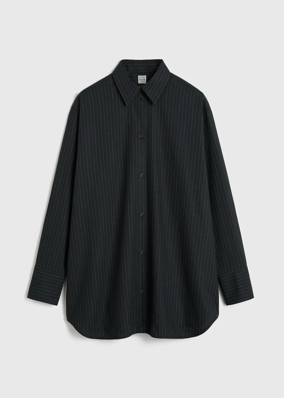 Relaxed Pinstriped Shirt Navy