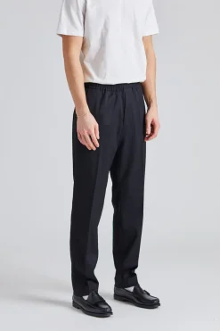 Relaxed Wool Trousers Black