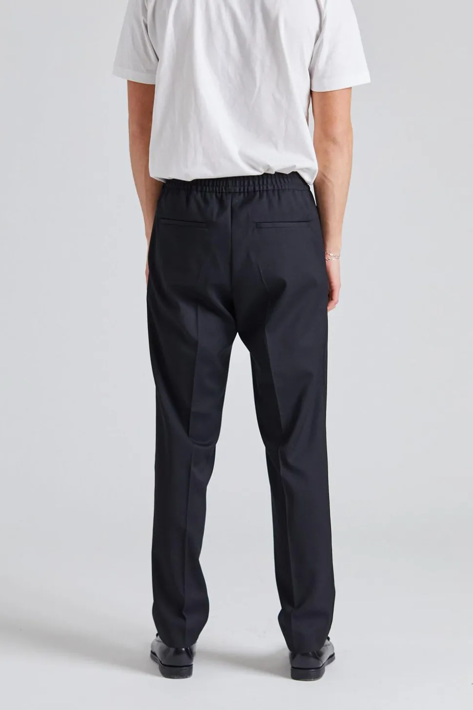 Relaxed Wool Trousers Black