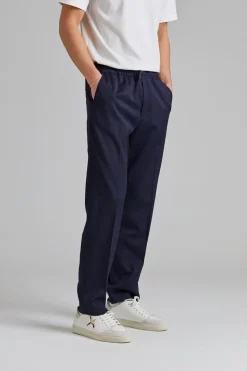 Relaxed Wool Trousers Navy