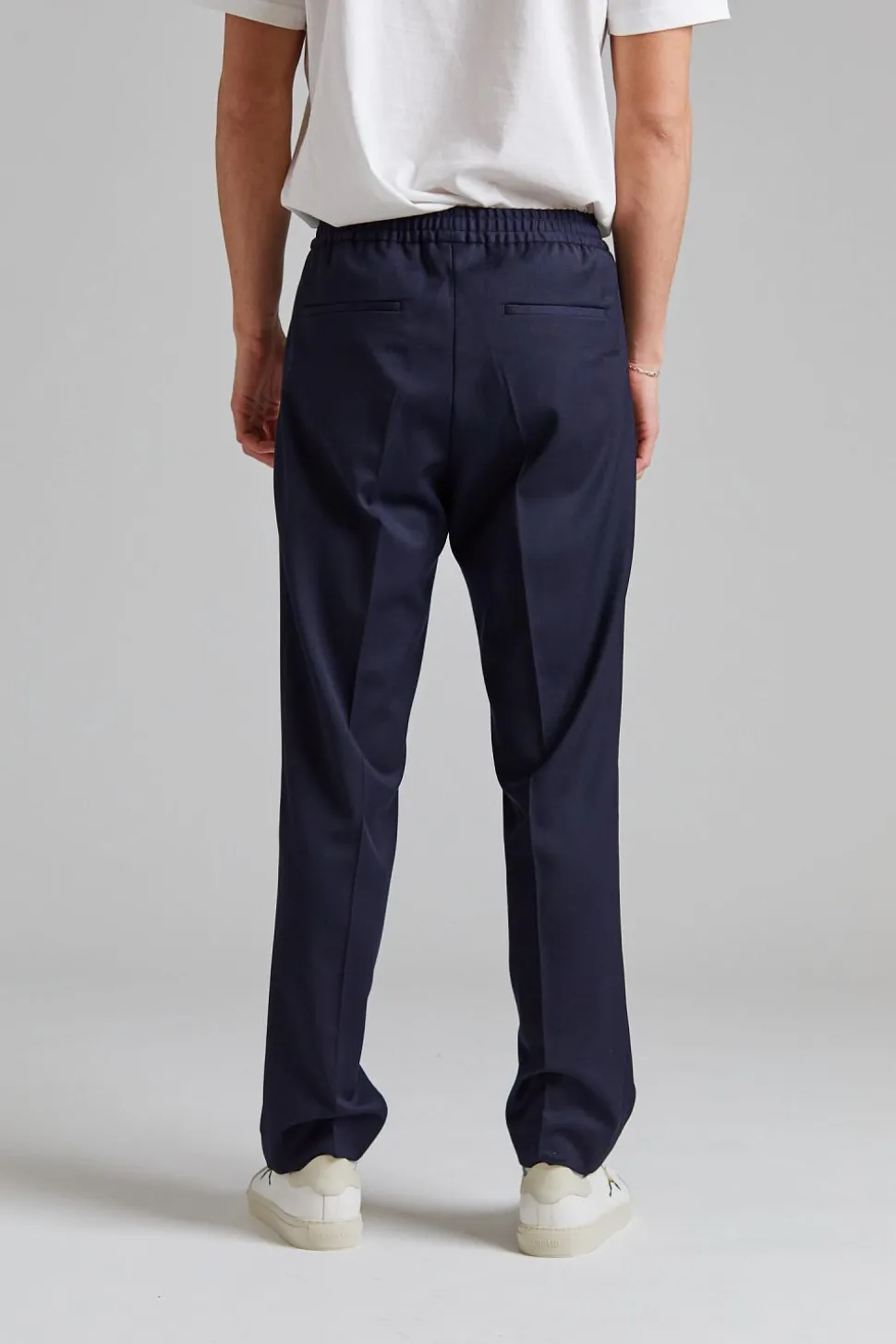 Relaxed Wool Trousers Navy