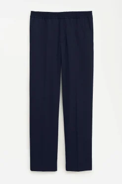 Relaxed Wool Trousers Navy