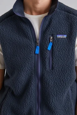 Retro Pile Vest Pitch Blue