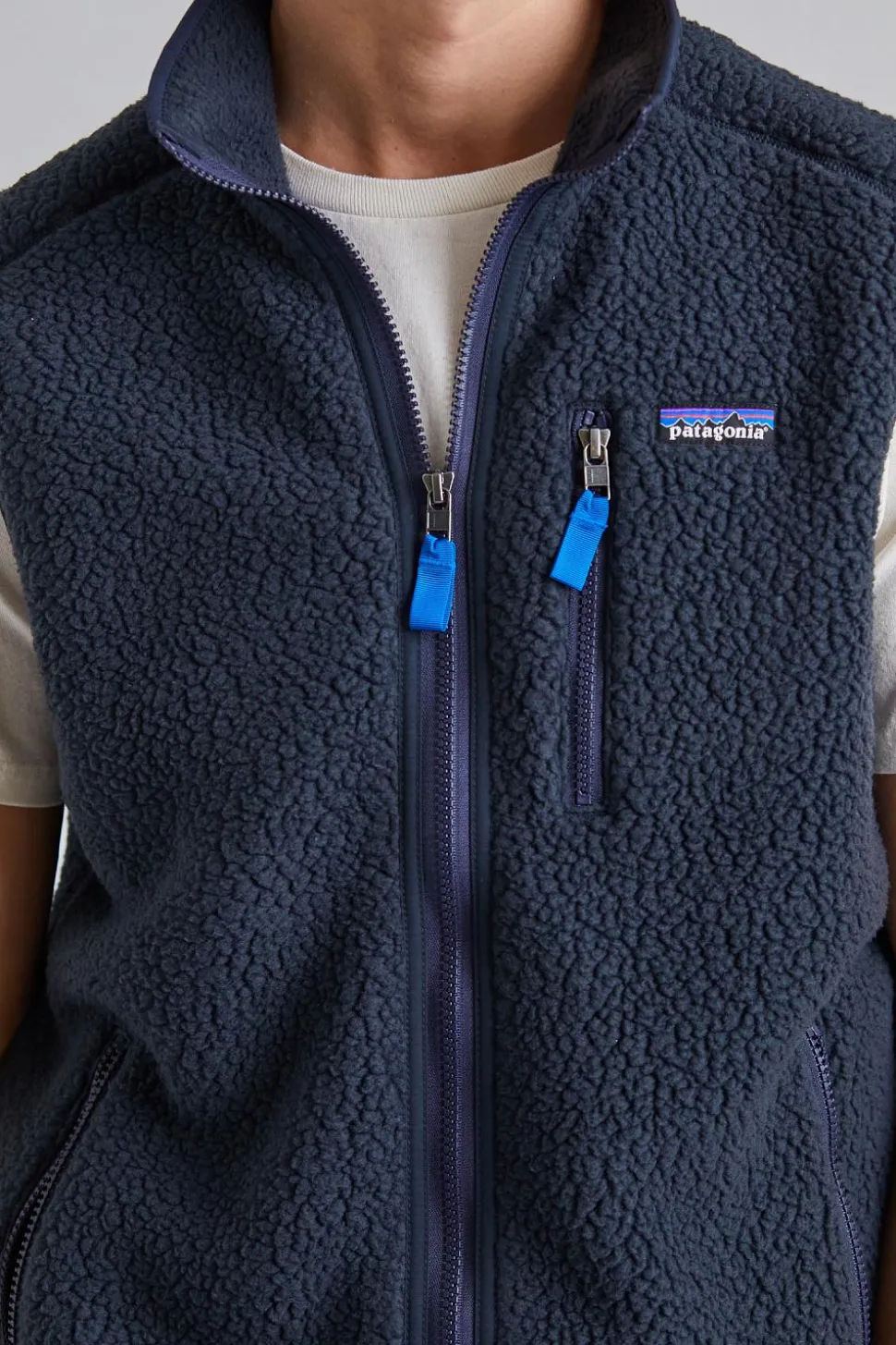 Retro Pile Vest Pitch Blue