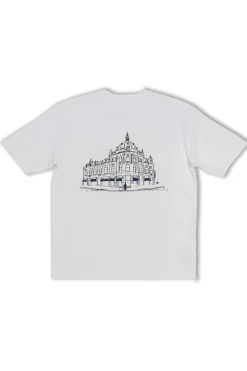 Retro x Drake's Printed Hiking Tee White
