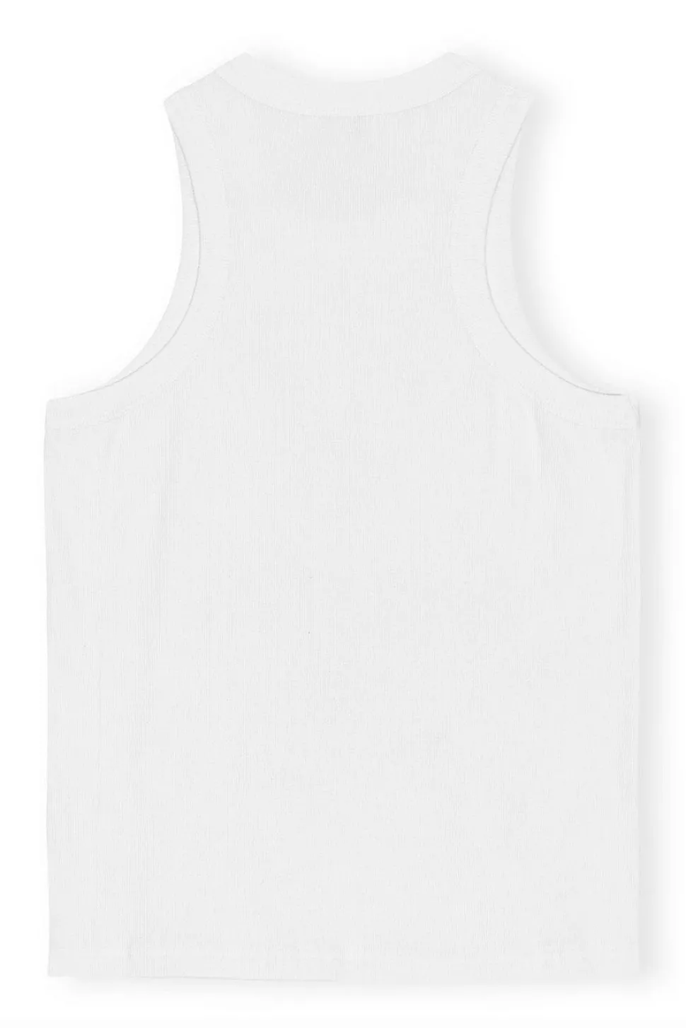 Rib Jersesy Embellish Tank Top Bright White