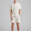 Rib Jersey Bowling Shirt Off White