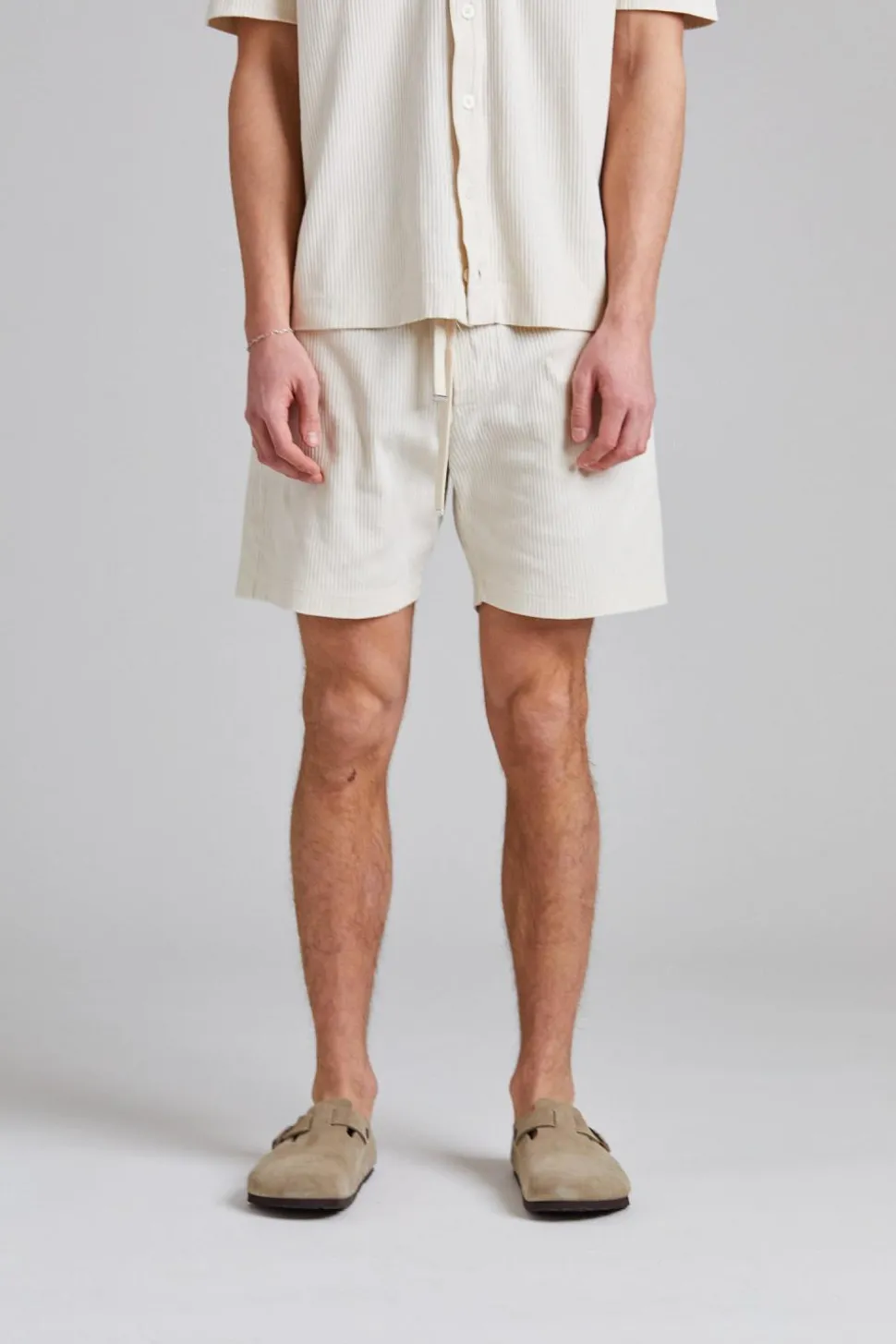 Rib Jersey Shorts Off White