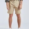 Robert Shorts Cotton Linen Khaki Brown