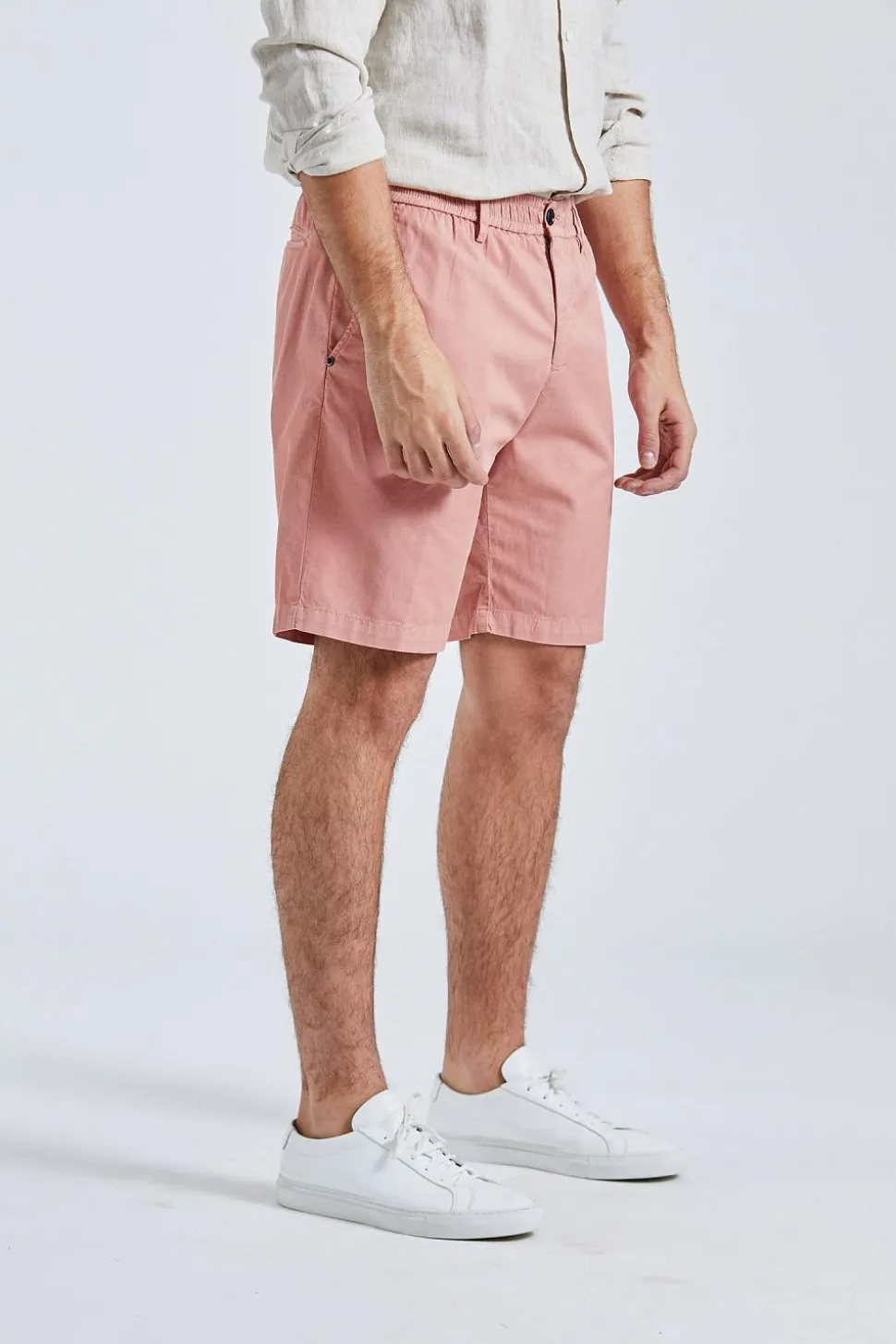 Robert Shorts Cotton Linen Summer Red