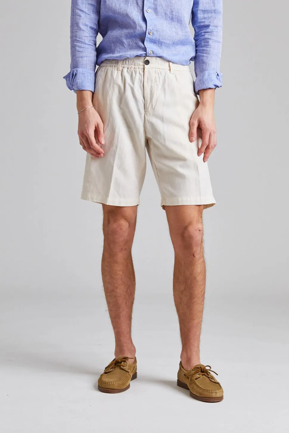 Robert Soft Lyocell Shorts Off White