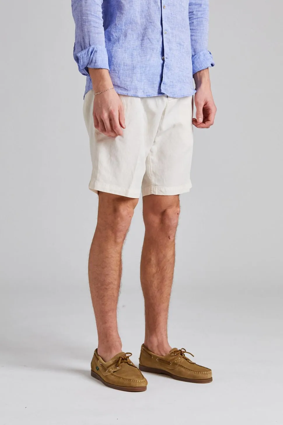 Robert Soft Lyocell Shorts Off White