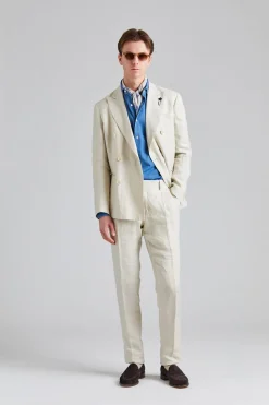 Roma Soho Linen Suit Beige
