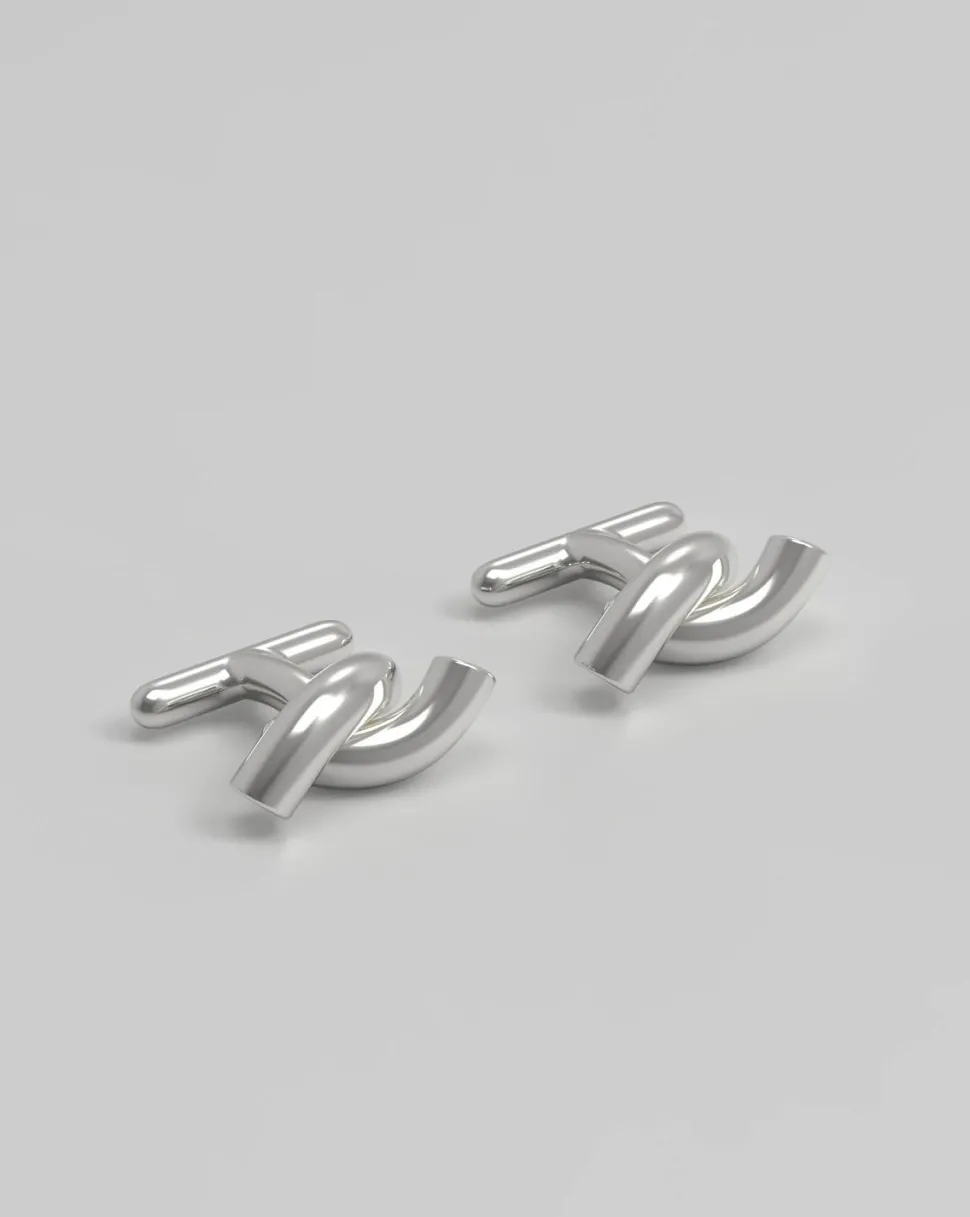 Rose Cufflinks Silver
