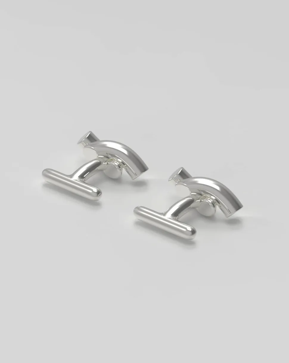 Rose Cufflinks Silver
