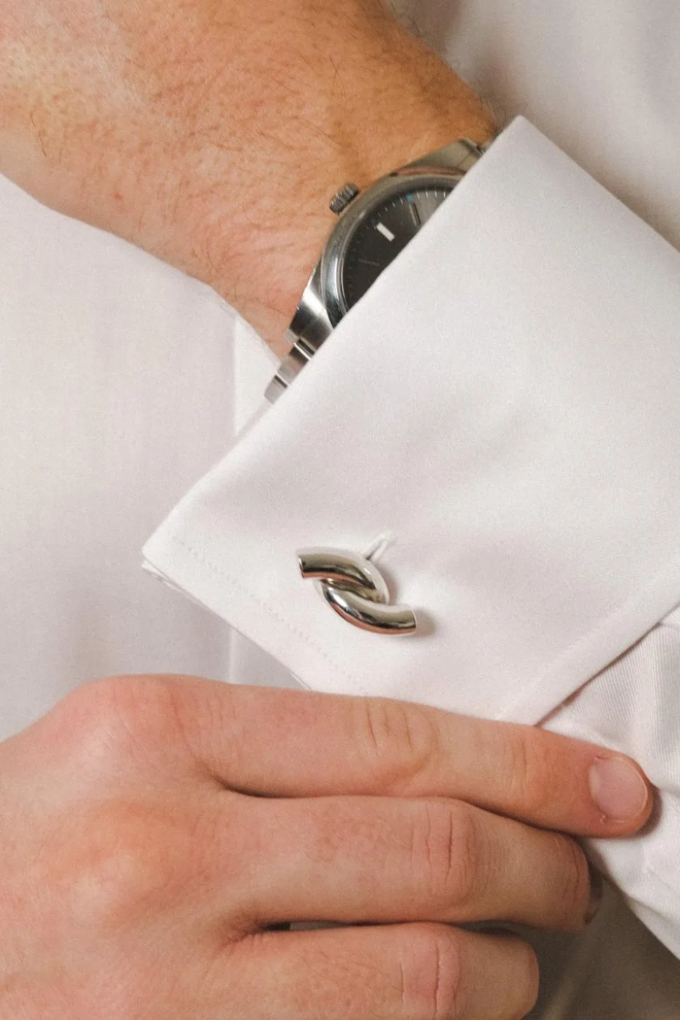 Rose Cufflinks Silver
