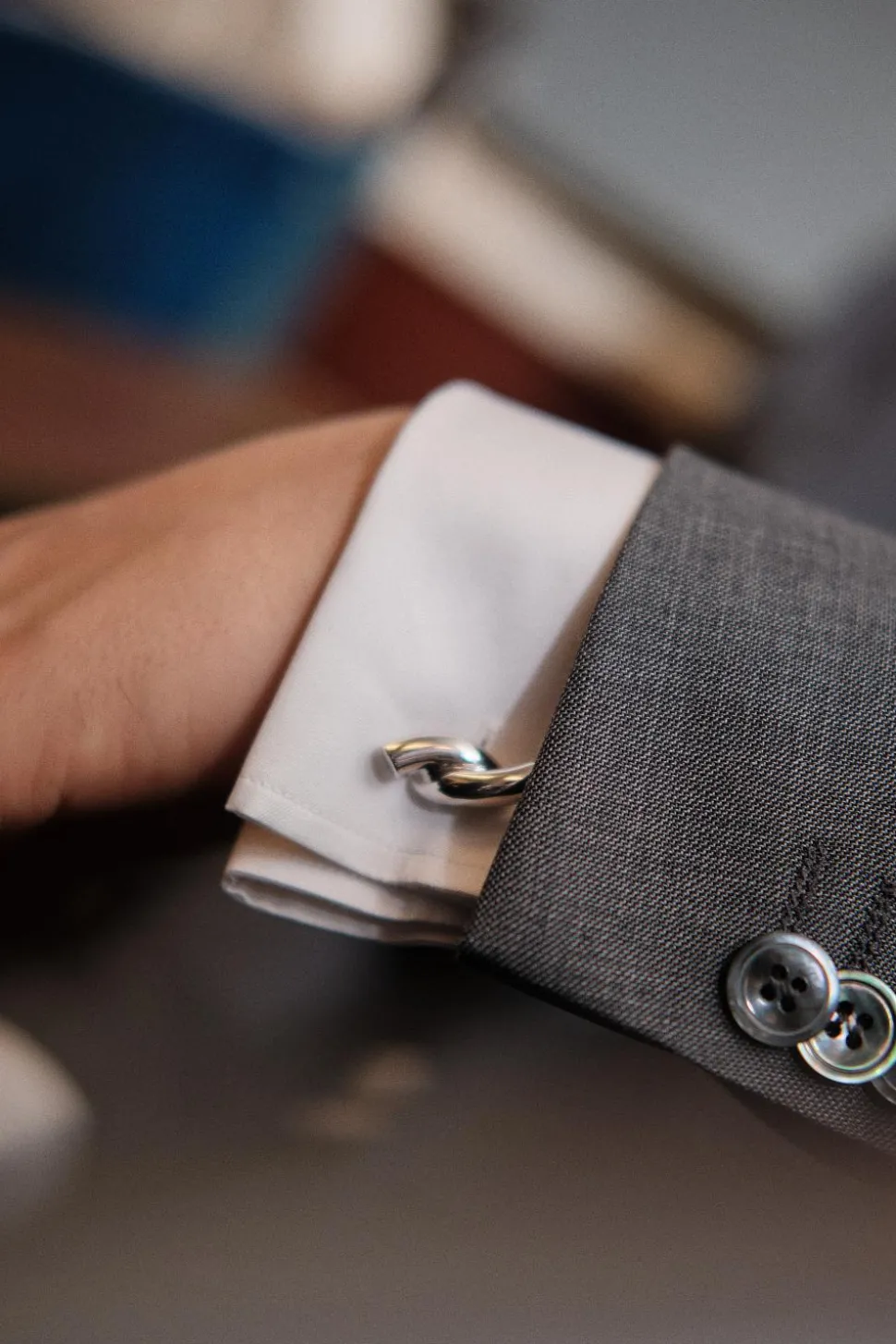 Rose Cufflinks Silver