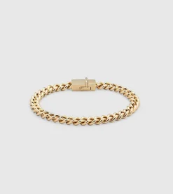 Rounded Curb Bracelet Thick Gold 7,0 Inches
