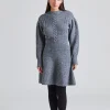Santhia Knitted Mini Dress Grey Mel