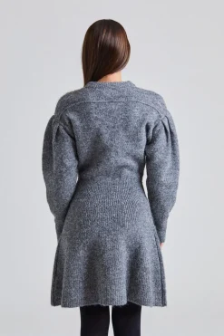 Santhia Knitted Mini Dress Grey Mel