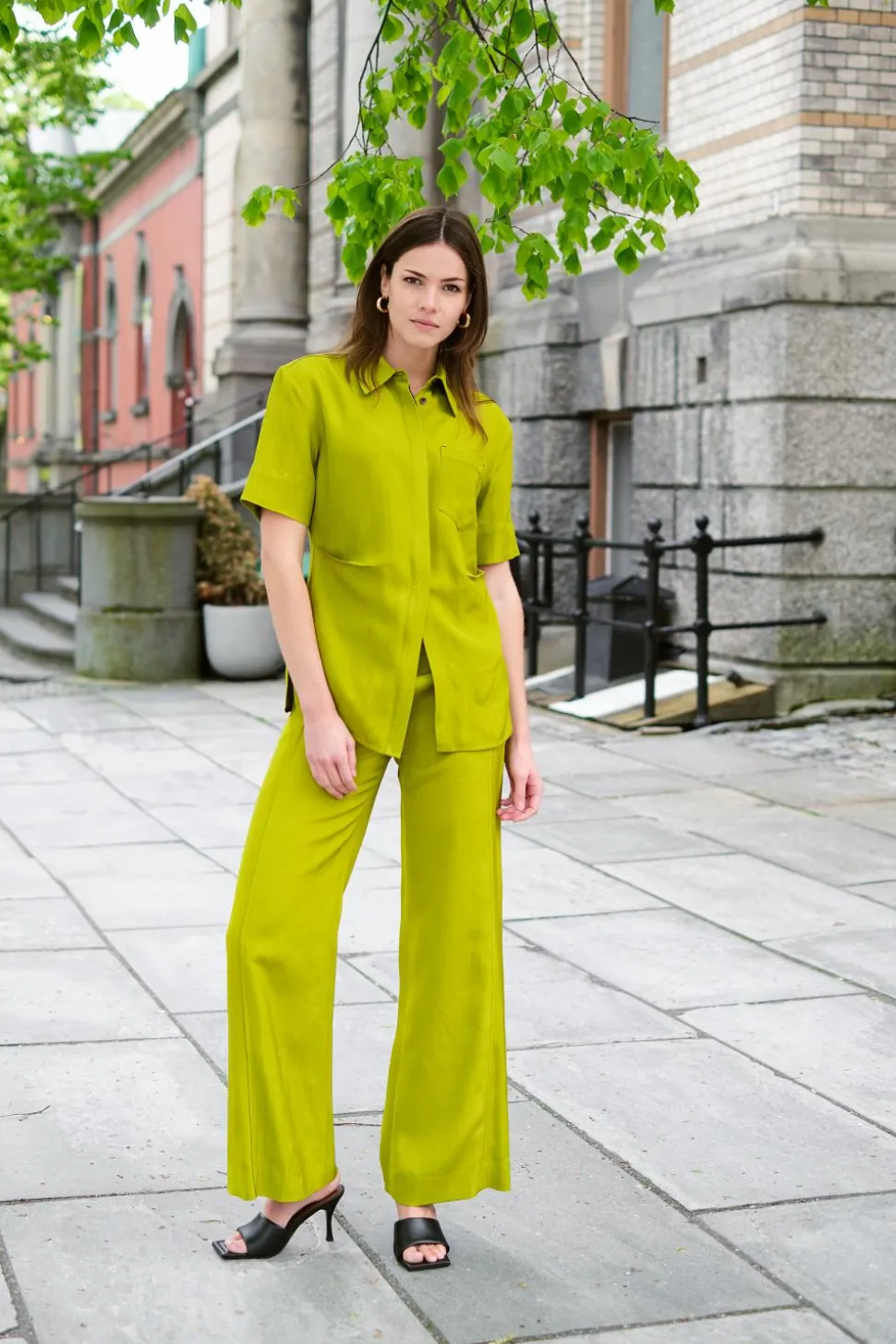 Sculptural Trouser Parrot Green