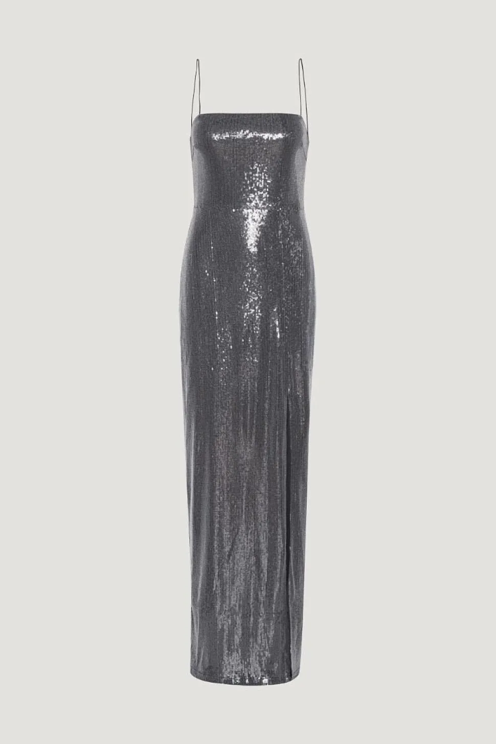 Sequin Maxi Slit Dress Black