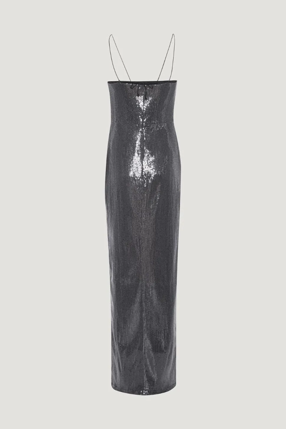 Sequin Maxi Slit Dress Black