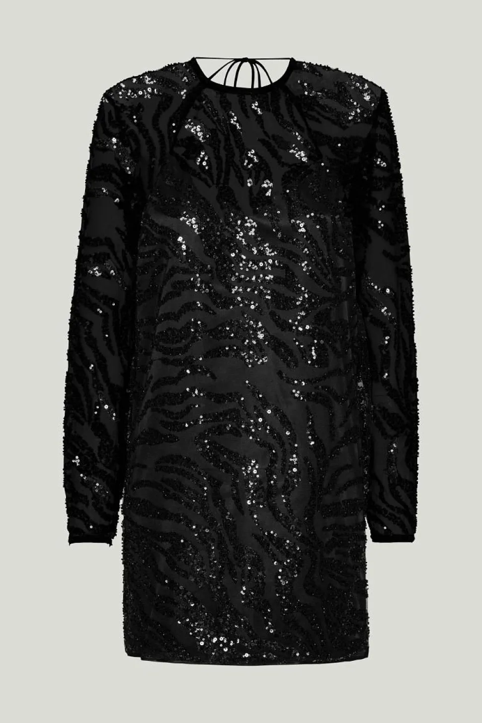 Sequins Low Back Dress Black Comb