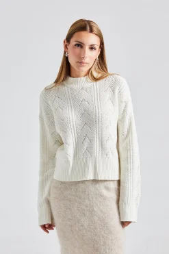 Serena Knit Sweater White