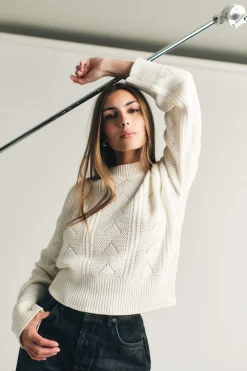 Serena Knit Sweater White