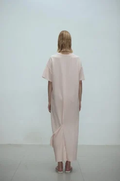 Shanti Draped Jersey Dress Pink