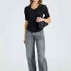 Sheer Wool Tee Black