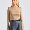 Shiny Longsleeve Top Sand