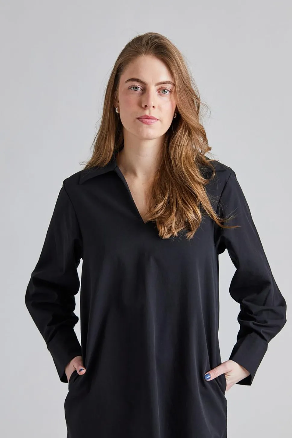 Short Shirt Dress Black
