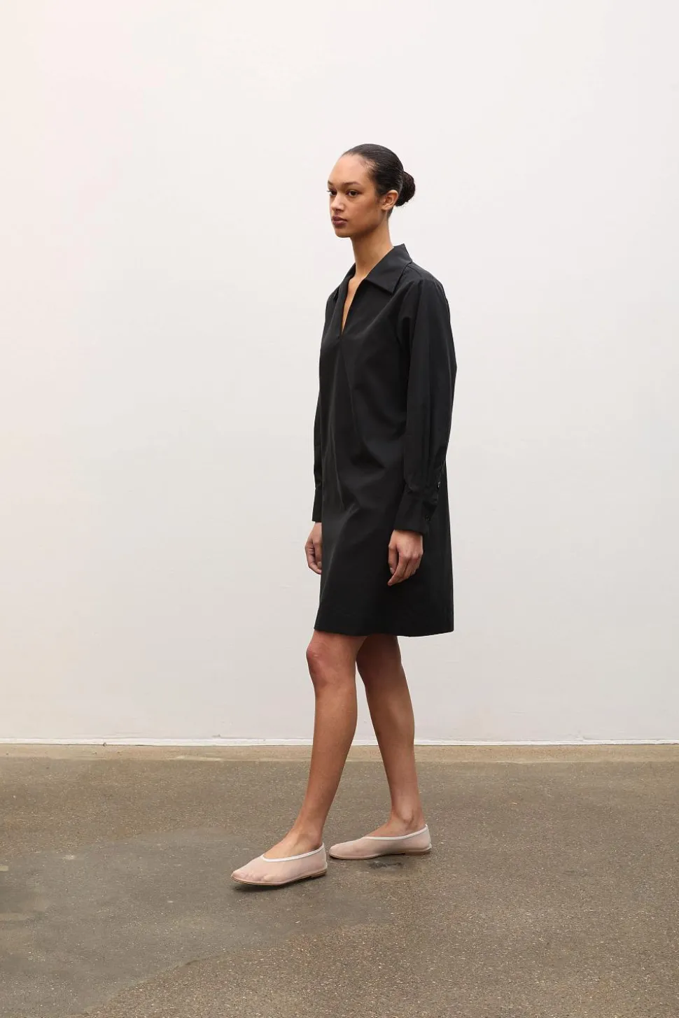 Short Shirt Dress Black