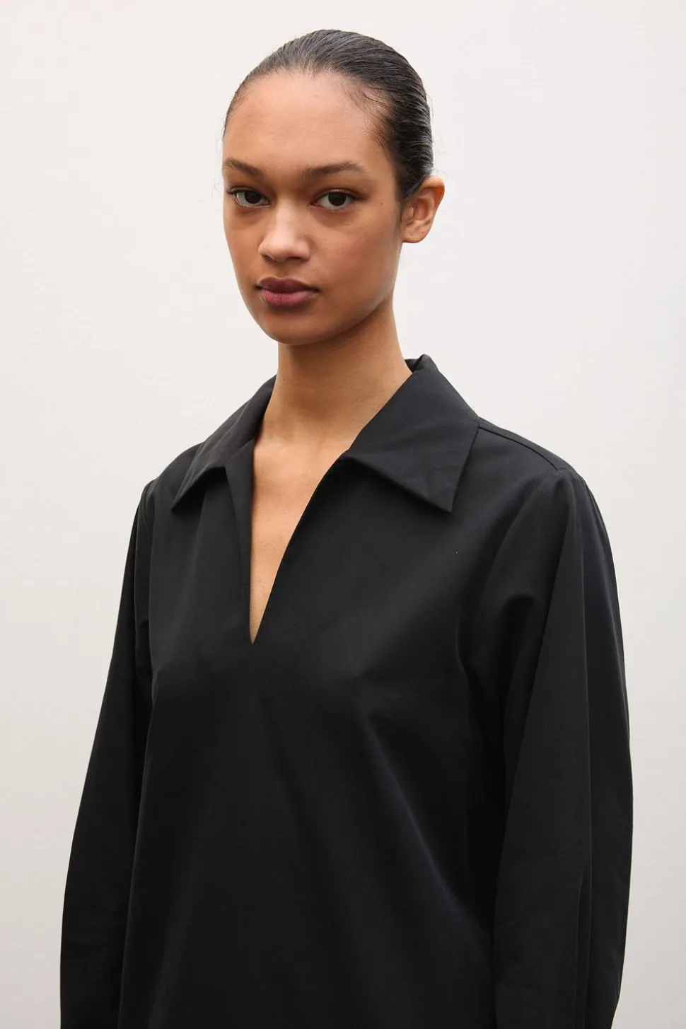 Short Shirt Dress Black