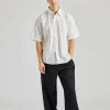 Short Sleeve Button-up Shirt White FN-MN-SHIR000742