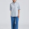 Short-sleeve Poplin Shirt Ice