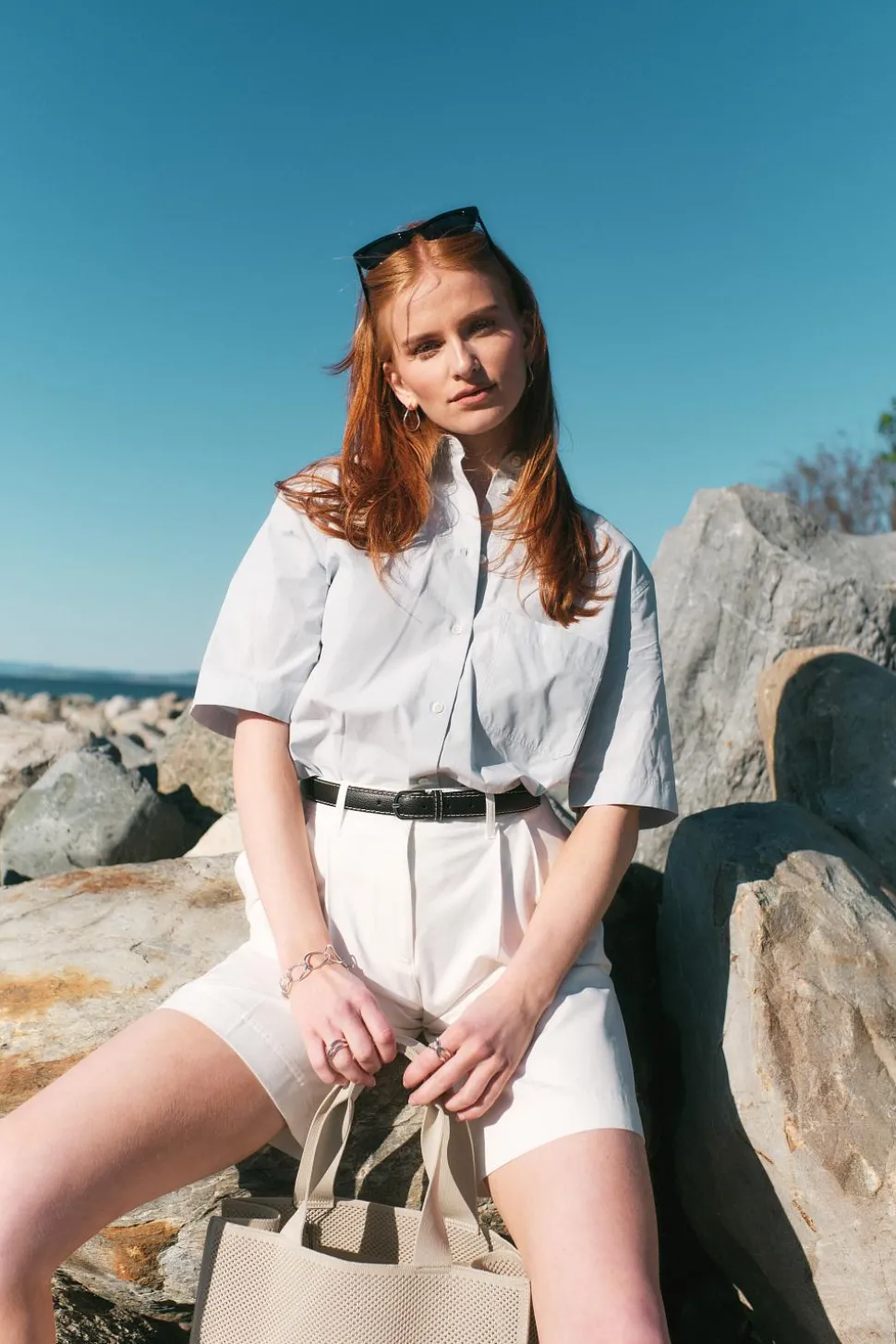 Short-sleeve Poplin Shirt Ice