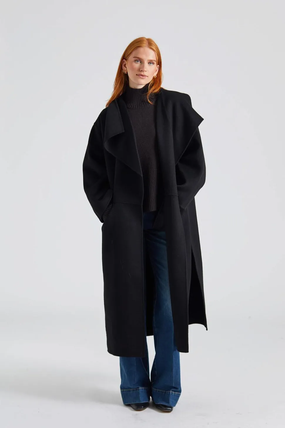 Signature Wool Cashmere Coat Black