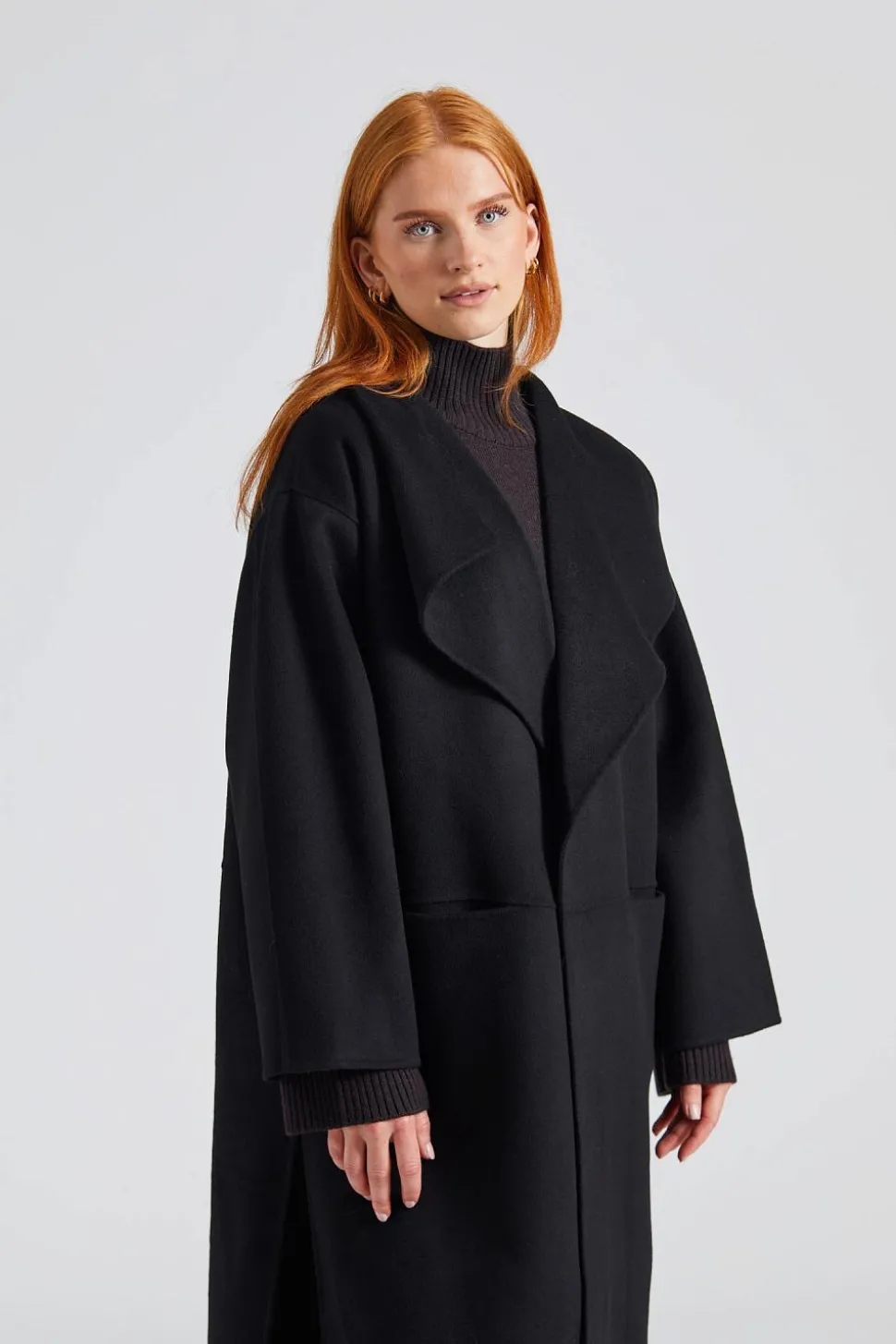 Signature Wool Cashmere Coat Black