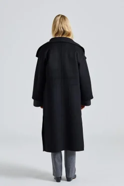 Signature Wool Cashmere Coat Black
