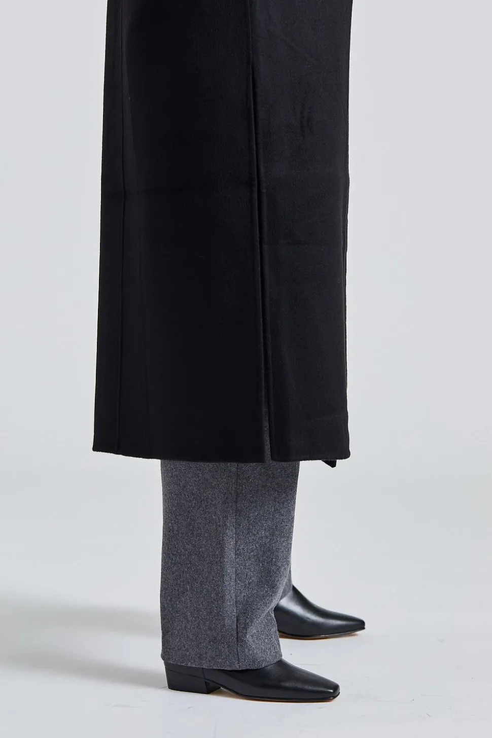 Signature Wool Cashmere Coat Black