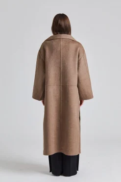 Signature Wool Cashmere Coat Oak Melange