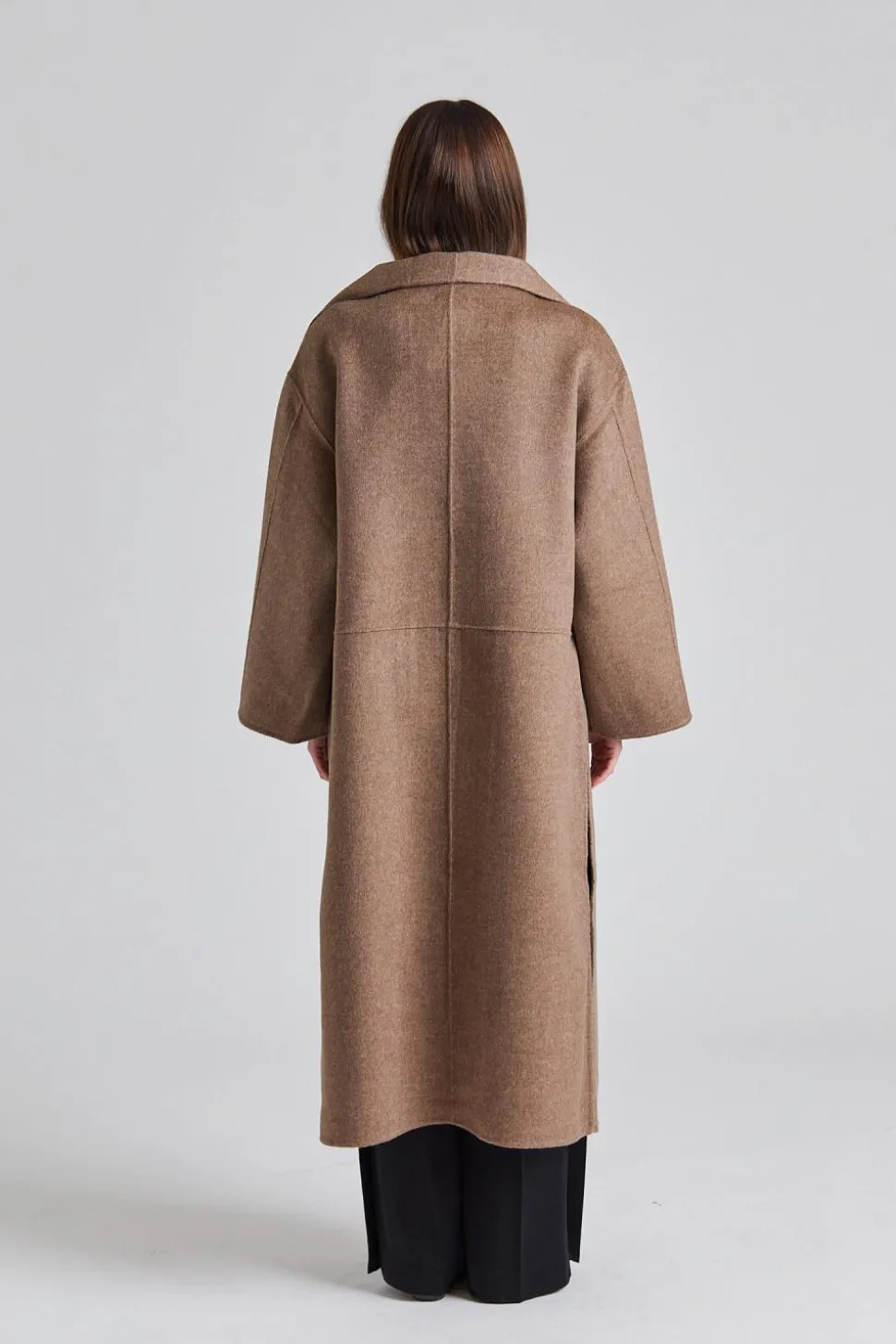 Signature Wool Cashmere Coat Oak Melange