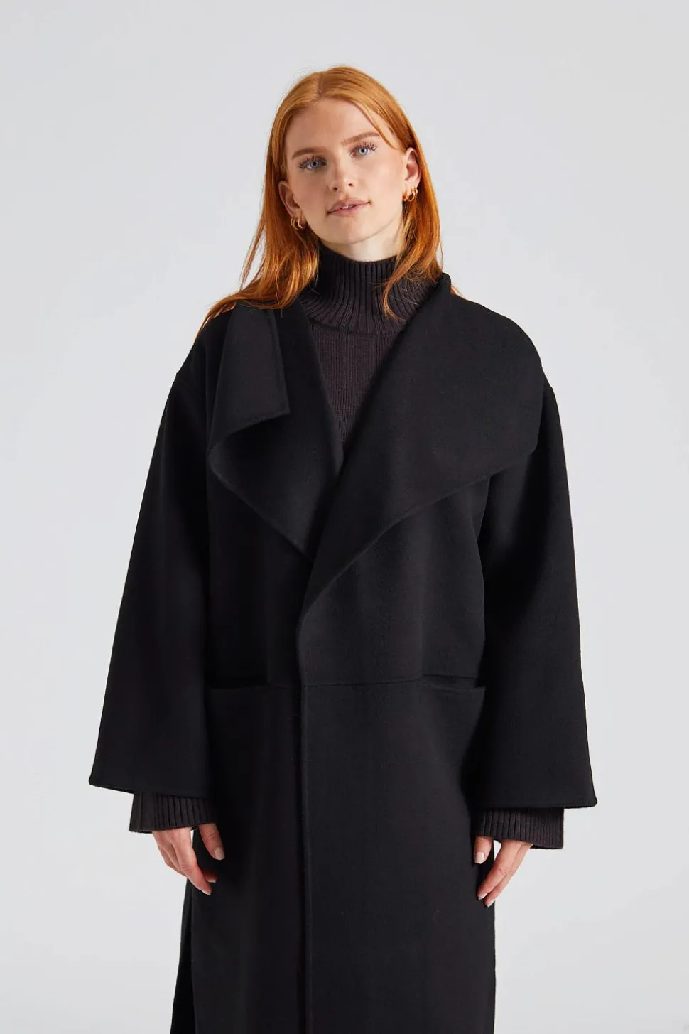 Signature Wool Cashmere Coat Black